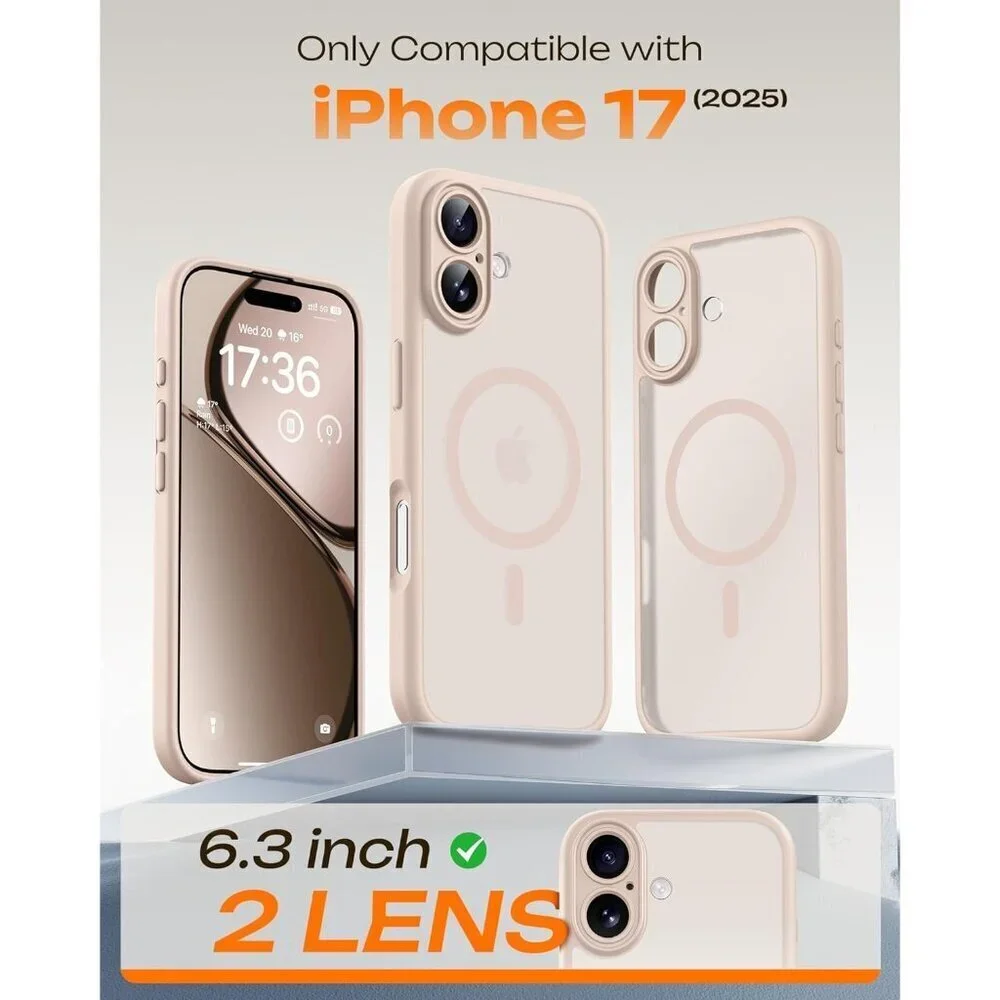 Desert Iphone 17 Pro Max Full Camera Protection Translucent Matte Phone Case